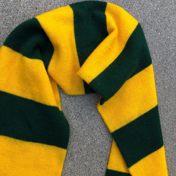 VTG ROSSMORE OAKLAND ATHLETICS A's Scarf MLB Baseball Neck Tie Knit Striped - Picture 2 of 6